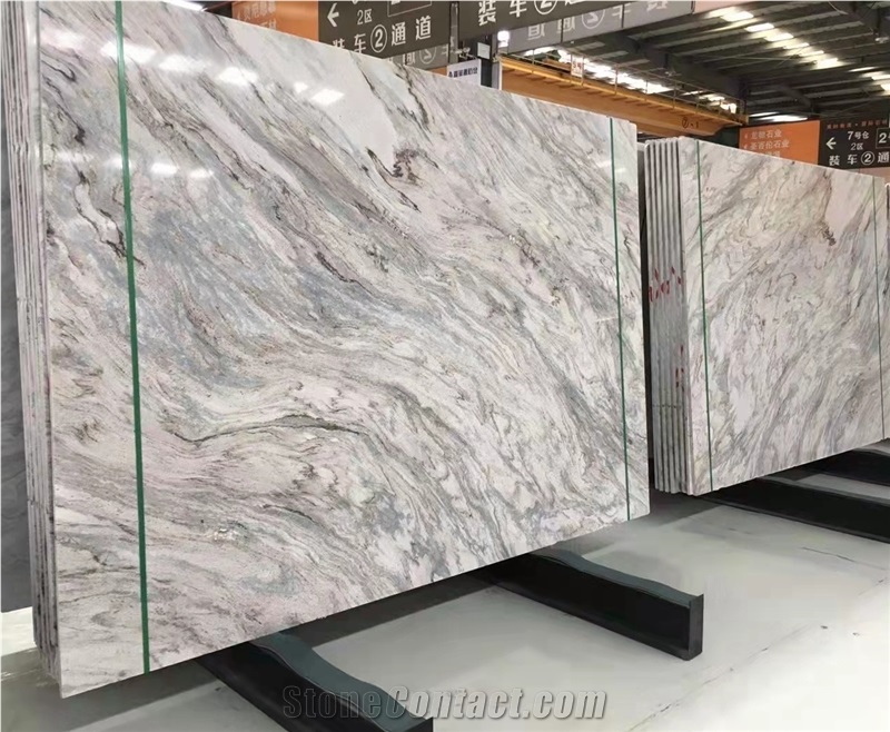Fantasy Sand Marble Slabs, Book Matching Polished Tiles
