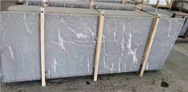 Nero Nuvolato Granite Slabs Flamed Flooring Tiles