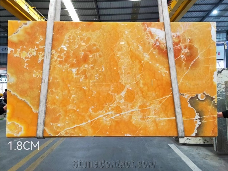 Orange Color Agate Onyx Backlict Stone Wall Tiles