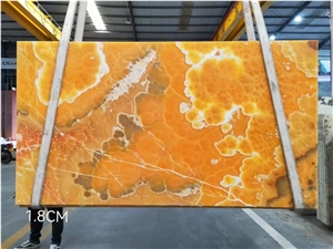 Orange Color Agate Onyx Backlict Stone Wall Tiles