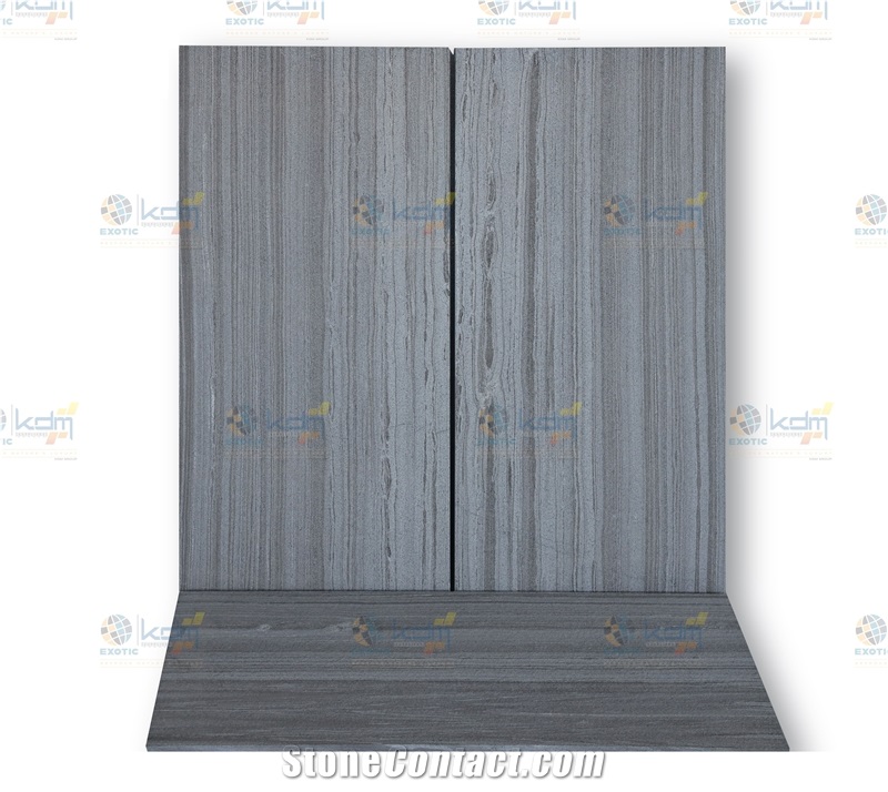 MONSOON BLACK QUARTZITE LINE SHOTBLASTED TILES