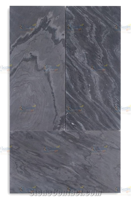 Monsoon Black Quartzite Slabs & Tiles Brushed