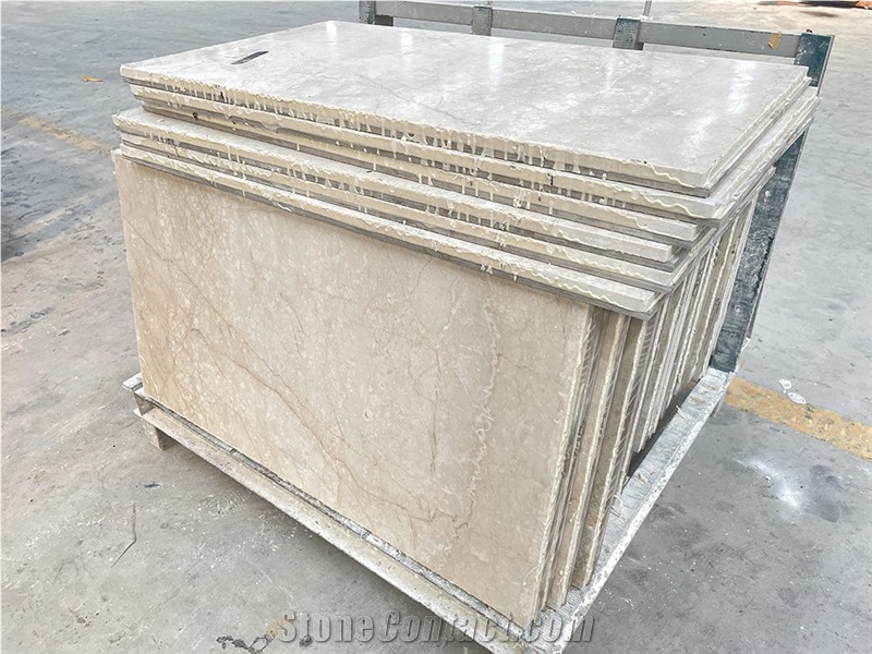 Botticino Semi Classico Beige Marble Ceramic Laminated Panel