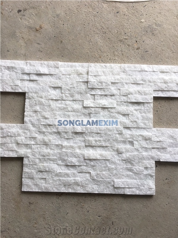 Crystal White Marble Stacked Stone
