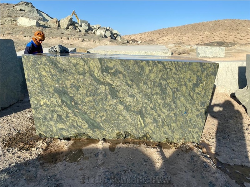 Green Granite(Picasso ,Birjand)/Exotic Verde Picasso Granite Blocks