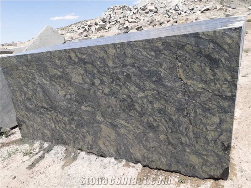 Green Granite(Picasso ,Birjand)/Exotic Verde Picasso Granite Blocks
