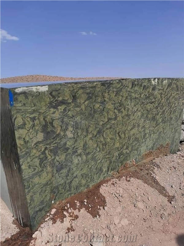 Green Granite(Picasso ,Birjand)/Exotic Verde Picasso Granite Blocks