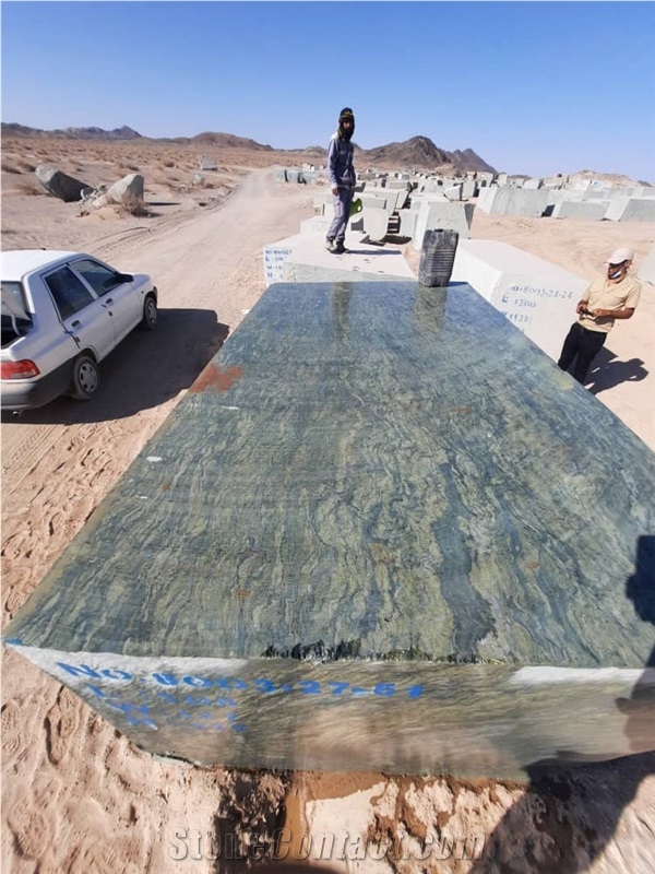 Green Granite(Picasso ,Birjand)/Exotic Verde Picasso Granite Blocks