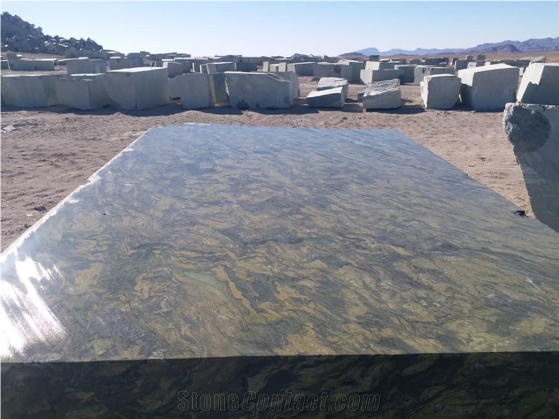 Green Granite(Picasso ,Birjand)/Exotic Verde Picasso Granite Blocks
