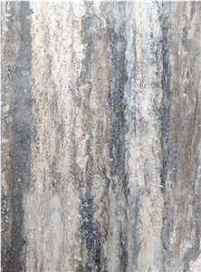 Ocean Black Travertine Slabs - Vein-Cut