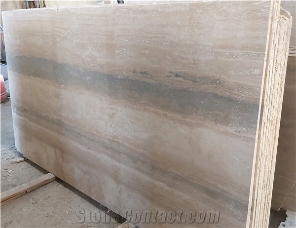 Ocean Blue Travertine Slabs - Vein-Cut