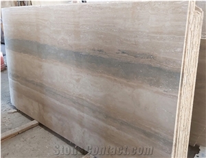 Ocean Blue Travertine Slabs - Vein-Cut