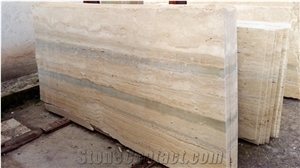 Ocean Blue Travertine Slabs - Vein-Cut