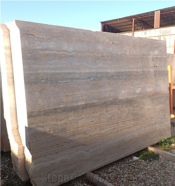 Ocean Blue Travertine Slabs - Vein-Cut