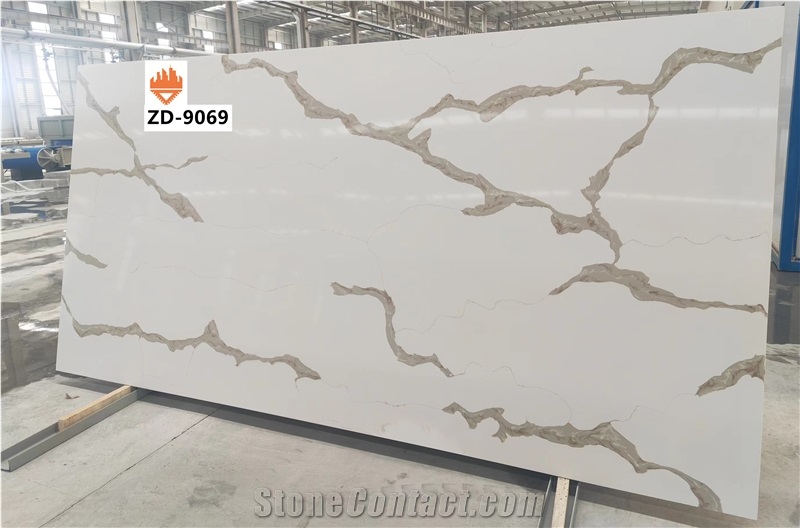 Calacatta Quartz Stone Slab ZD-9069 Model