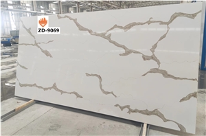 Calacatta Quartz Stone Slab ZD-9069 Model