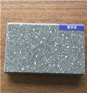 Grey Honed Terrazzo Tile Floor Cement Stone