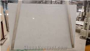Snow Moon White Artificial Marble Slabs Polished