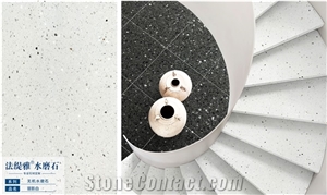 White Terrazzo Slabs Tiles Exterior Tiles