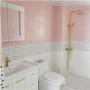 Bathroom Interior Wall Tile Macaron Soft Light Wall Tile