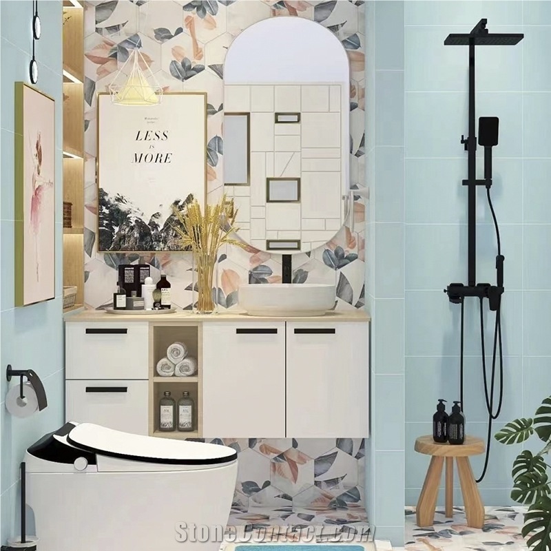 Bathroom Interior Wall Tile Macaron Soft Light Wall Tile