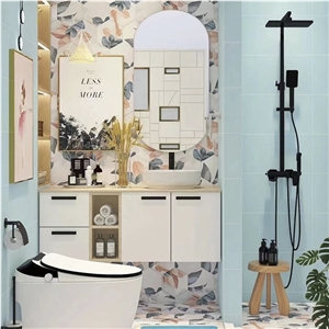 Bathroom Interior Wall Tile Macaron Soft Light Wall Tile