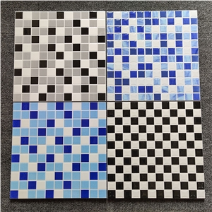 Bright Ceramic Pool Tile Mosaic Tile Pool Landscape Pool