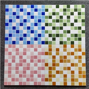 Bright Ceramic Pool Tile Mosaic Tile Pool Landscape Pool