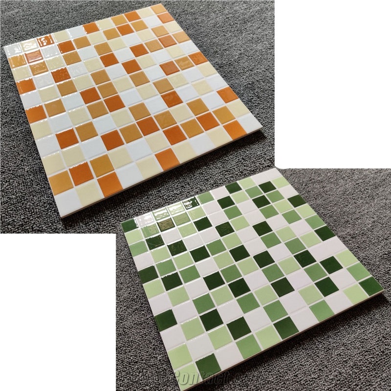 Bright Ceramic Pool Tile Mosaic Tile Pool Landscape Pool