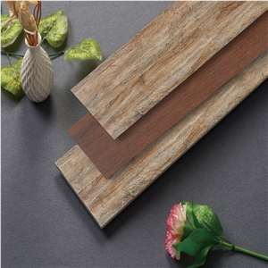 Cherry Wood Grain Plain Bright Non Slip Ceramic Floor Tile