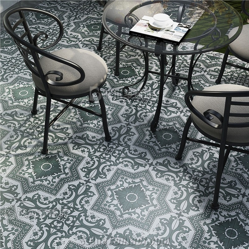 Dark Green Retro Ceramic Floor Tile Manufacturers Wholesale