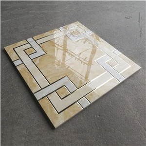 Hotel Lobby Mosaic Pattern Floor Glazed Tile Design