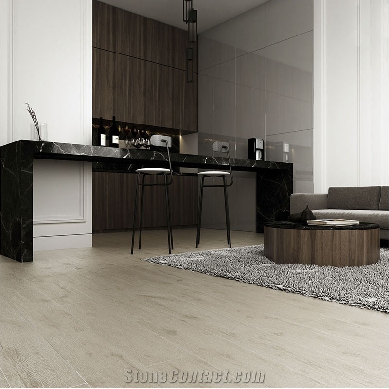 Nordic Antique Wood Grain Floor Tiles For Hotel Rooms