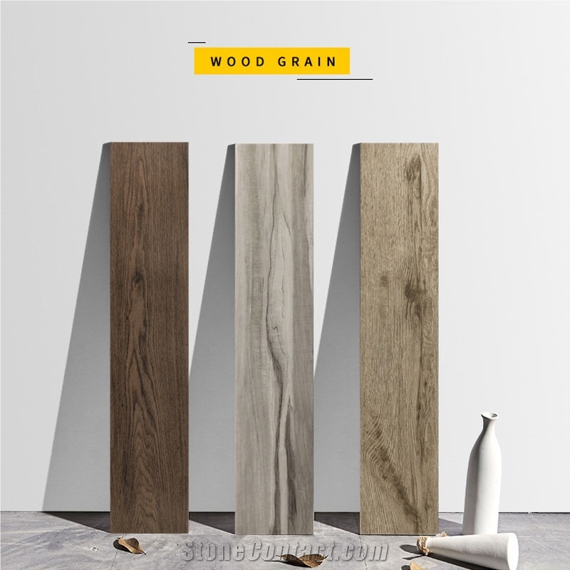 Nordic Antique Wood Grain Floor Tiles For Hotel Rooms