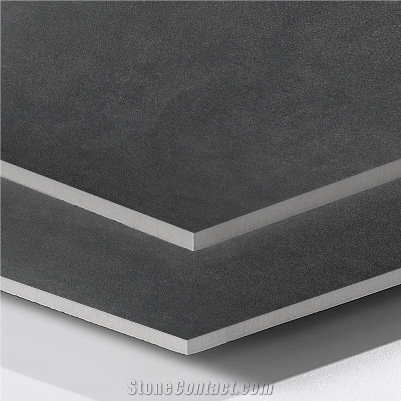 Pure Black Color Ceramic Tile Retro Industrial Style