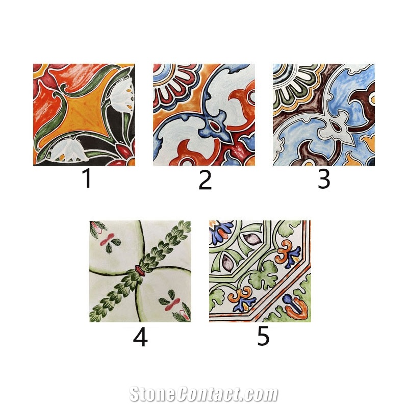 Retro Hand-Painted Tiles Restaurant Hotel Background Ceramic Tiles