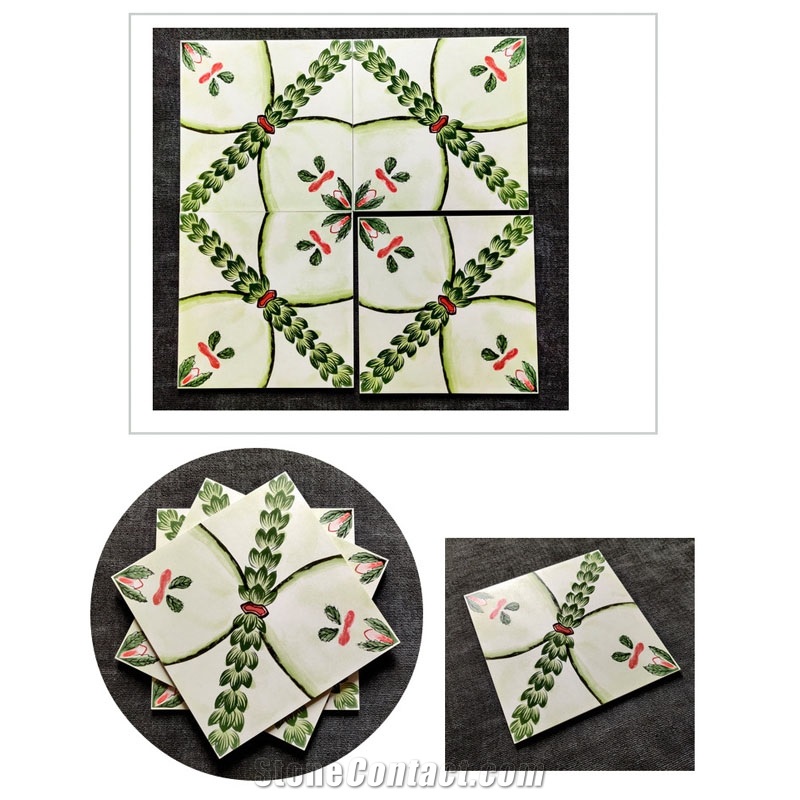 Retro Hand-Painted Tiles Restaurant Hotel Background Ceramic Tiles