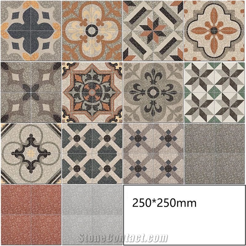 Terrazzo Pattern Floor Tile Homestay Non-Slip Tile