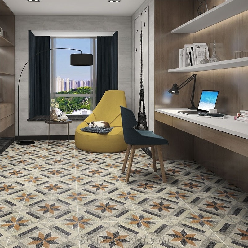 Terrazzo Pattern Floor Tile Homestay Non-Slip Tile