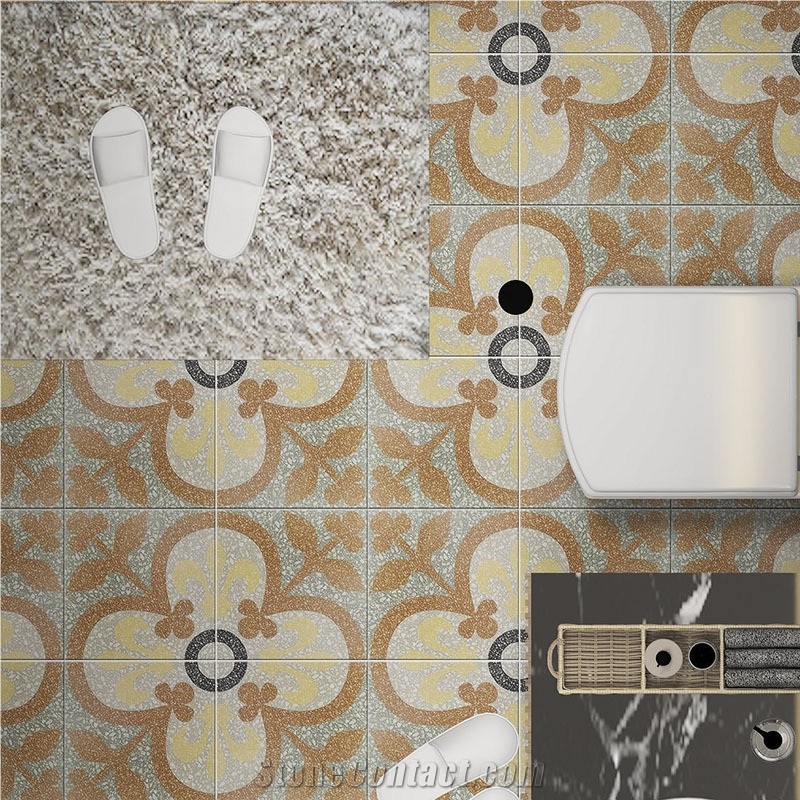 Terrazzo Pattern Floor Tile Homestay Non-Slip Tile