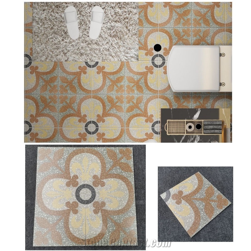 Terrazzo Pattern Floor Tile Homestay Non-Slip Tile