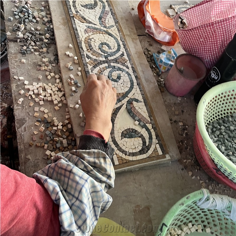Beautiful Mosaic Art Tile For Indoor Wall Belt Course Decor Borders