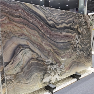 Blue Fusion Wave Vein Quartzite Stone Decoration