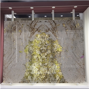 Book Match Slab Translucent Alpinus Super Crystal Quartzite