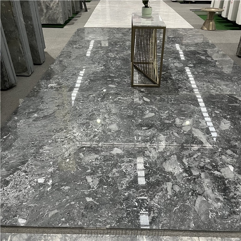 Brazil Dark Grey Stone Earl Grey Marble Slabs For Wall Floor