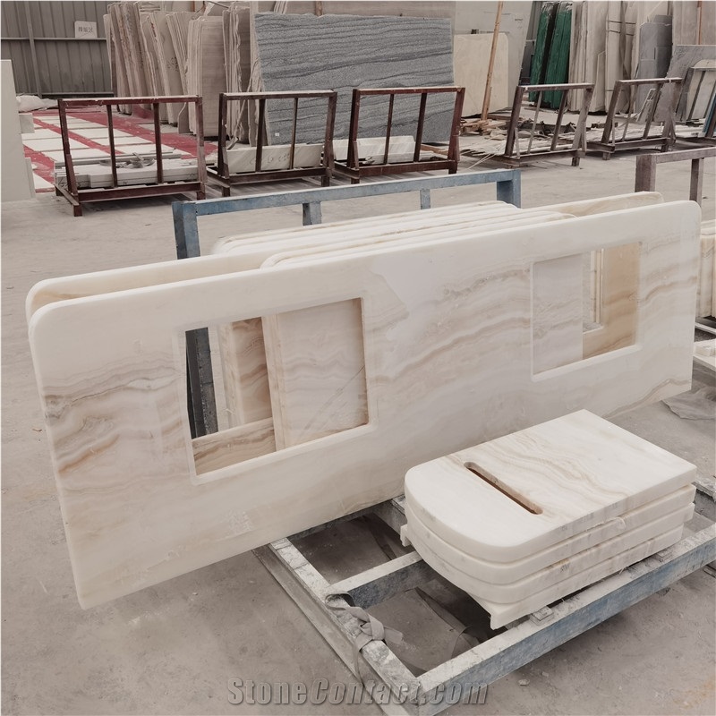 Cheap Wholesale White Onyx Countertop For Kitchen & Bathroom