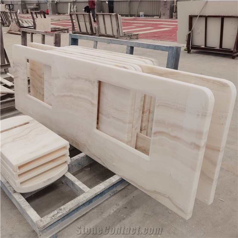 Cheap Wholesale White Onyx Countertop For Kitchen & Bathroom