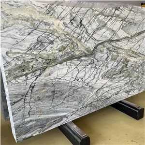 China Clivia White Marble Slab For Wall/Fooring/Countertops