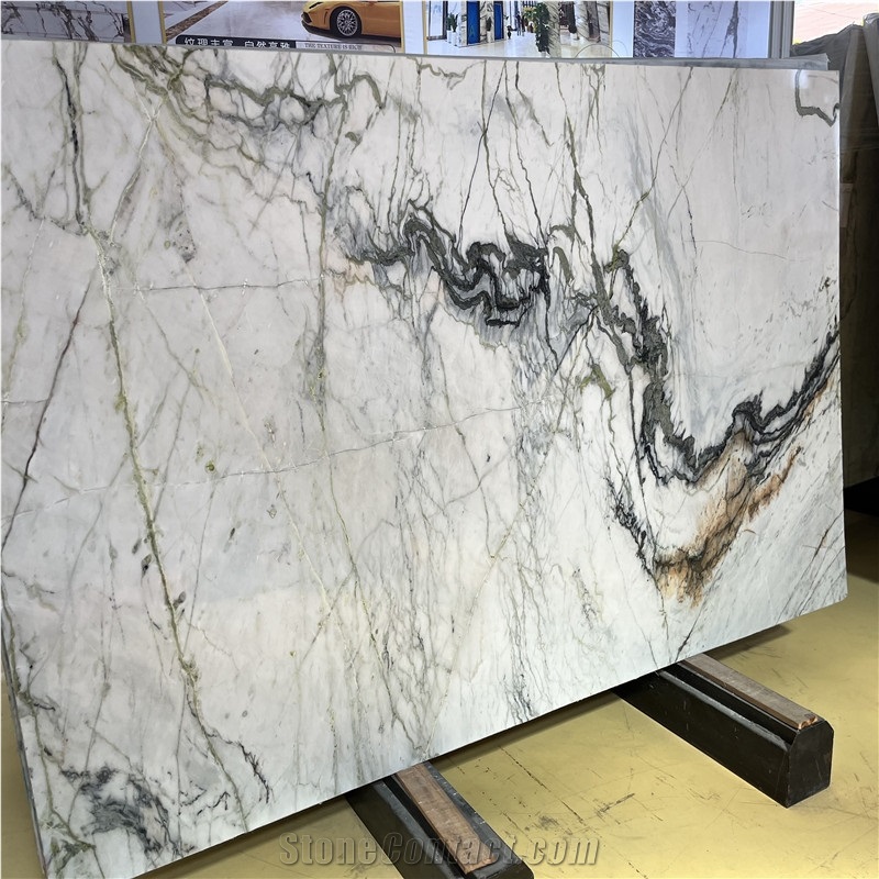 China Clivia White Marble Slab For Wall/Fooring/Countertops