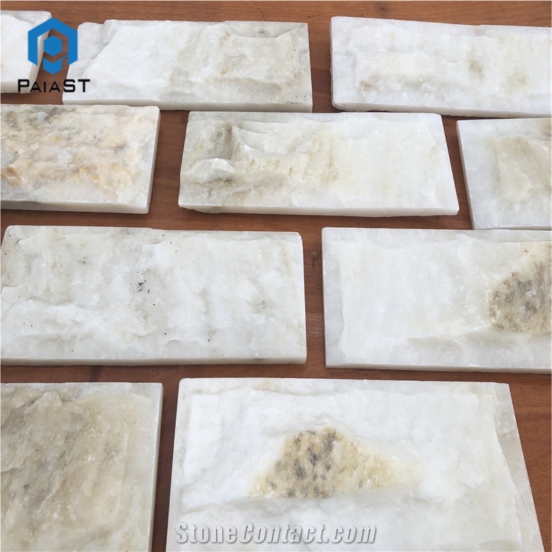 China White Quartzite Mushroom Stone Tiles For Wall Cladding